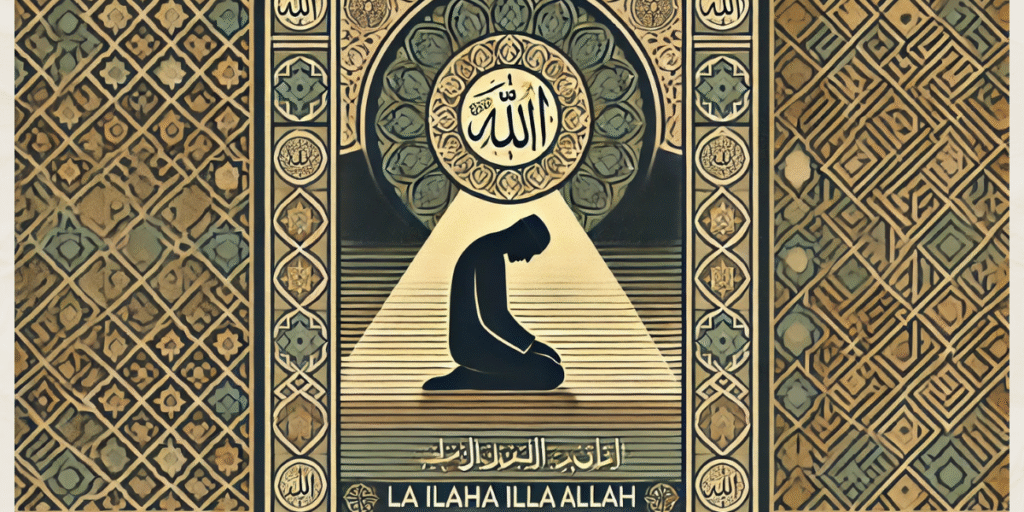 Tawhid im Alltag – Muslimischer Betender als Symbol für die Einheit Allahs im täglichen Leben